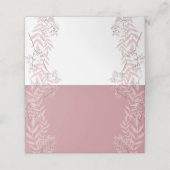 Dusty Roos roze bruiloft  botanisch Plaatskaartje (Buitenkant ongevouwen)
