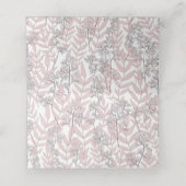 Dusty Roos roze bruiloft  botanisch Plaatskaartje (Binnenkant ongevouwen)