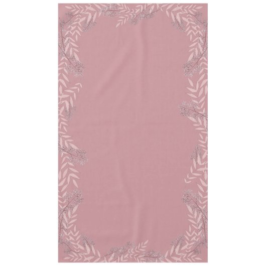 Dusty Roos roze bruiloft  botanisch Tafelkleed (Voorkant)