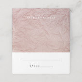 Dusty Roos Roze Bruiloft Plaatskaartje (Buitenkant ongevouwen)