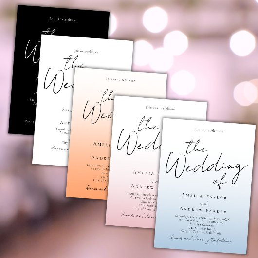 Dusty Roos Roze bruiloft uitnodiging foto QR code