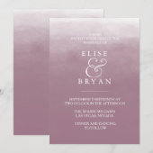 Dusty Roos Roze Eenvoudig modern elegant bruiloft Kaart (Voorkant / Achterkant)