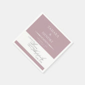 Dusty Roos Roze Elegant Bruiloft Toast Gepersonali Servet (Hoek)