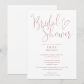 Dusty Roos Roze Elegant Script Vrijgezellenfeest Kaart (Voorkant / Achterkant)