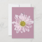 Dusty Roos Roze en gele madeliefjes Save the Date Kaart (Achterkant)