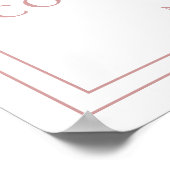 Dusty Roos Roze Grens Bevestiging Welkomstbord Poster (Hoek)