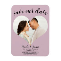 Dusty Roos Roze Hart Foto Bruiloft Save the Date