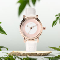 Dusty roos roze initialen gepersonaliseerde eWatch
