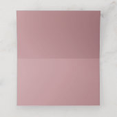 Dusty Roos roze minimalist 2 Wedingstabel nummer Plaatskaartje (Binnenkant ongevouwen)