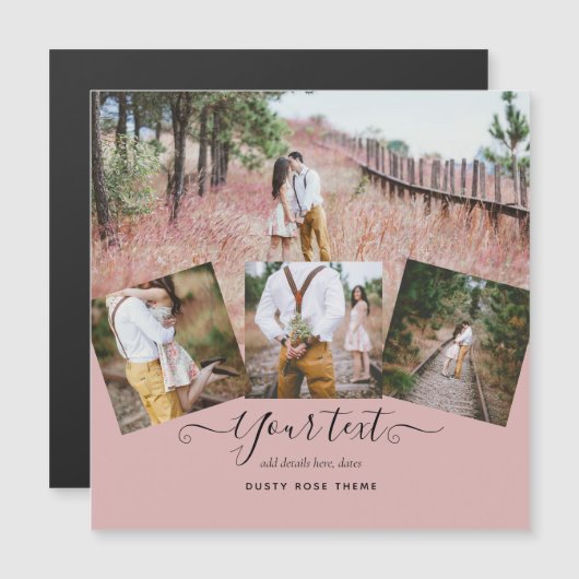 Dusty Roos Roze Passen getrouwd Weddenschap FOTO G (Voorkant / Achterkant)