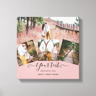 Dusty Roos Roze Passen getrouwd Weddenschap FOTO G Canvas Afdruk