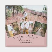 Dusty Roos Roze Passen getrouwd Weddenschap FOTO G Magneet (Voorkant)