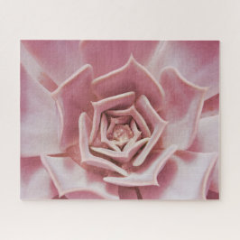 Dusty Roos Roze Succulent Plant Jigzaag Puzzle Legpuzzel