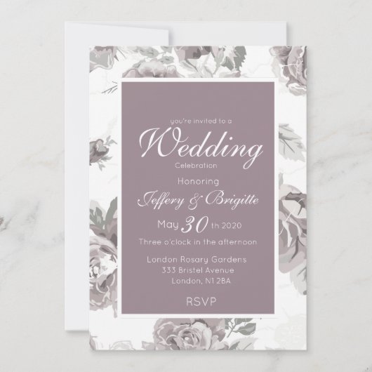 Dusty roos roze trouwaankondiging aankondiging (Voorkant)