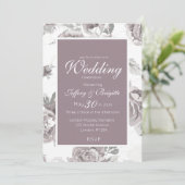 Dusty roos roze trouwaankondiging aankondiging (Staand voorkant)