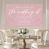 Dusty Roos Roze Typografie Vrouwelijke bruiloft Spandoek