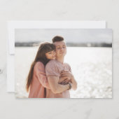 Dusty Roos Roze Verloving Paar Foto Save The Date (Achterkant)