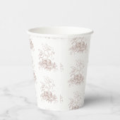 Dusty Roos roze vogelnest Baby shower Papieren Bekers (Rechts)