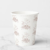 Dusty Roos roze vogelnest Baby shower Papieren Bekers (Voorkant)