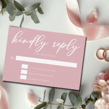 Dusty Roos Roze Vrouwelijke Typografie Wedding