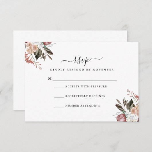 Dusty Roos RSVP Flyer (Voorkant / Achterkant)