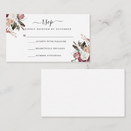 Dusty Roos RSVP Flyer Informatiekaartje (Voorkant / Achterkant)