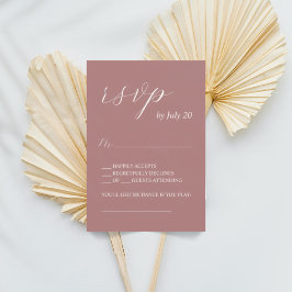 Dusty roos rsvp kalligrafie bruiloft rsvp kaarten kaartje