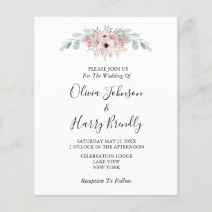 Dusty Roos Rustic Eucalyptus Greenery Wedding Flyer