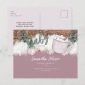 Dusty Roos rustieke Baby Het is koude douche Briefkaart (Voorkant / Achterkant)