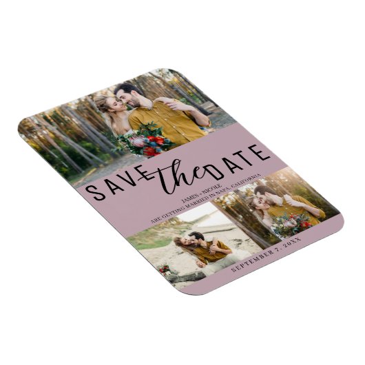 Dusty Roos Save the Date Wedding 3 Foto's Magneet (Rechterzijde)