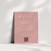 Dusty Roos Script Baby shower Behuizing Kaart