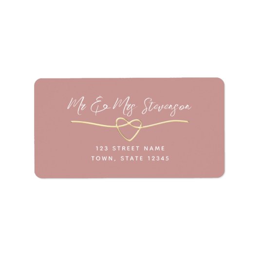 Dusty Roos Script Return Address Label (Voorkant)