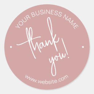 Dusty Roos scripted business bedankt Ronde Sticker