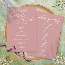Dusty Roos Signature Script Wedding Program