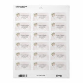 Dusty Roos Spring Floral Bouquet Wedding Address Etiket (Full Sheet)