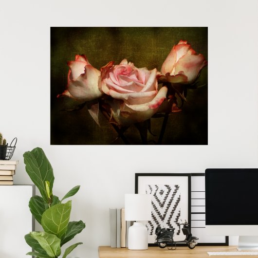 Dusty Roos Stretch Poster Print (Thuiskantoor)