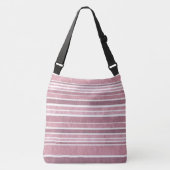 "DUSTY ROOS STRIPE  TICKING" CROSSBODY TAS (Voorkant)