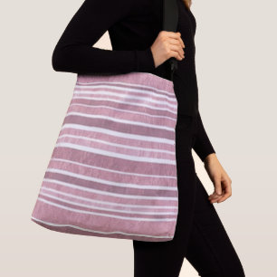 "DUSTY ROOS STRIPE  TICKING" CROSSBODY TAS