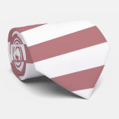 Dusty Roos Striped Solid Color Stripes Stropdas (Opgerold)