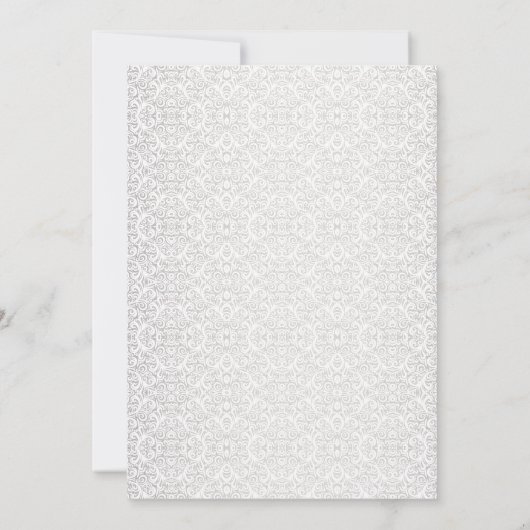 Dusty Roos Swirl Bloemen Wedding Design Kaart (Achterkant)