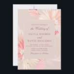 Dusty Roos Tropical Orchid Wedding Invitation Kaart<br><div class="desc">Deze tropische trouwuitnodiging is voor roze liefhebbers. De roze blauwe en stoffige roos kleur van gedroogde palmbladeren, pampasgras en witte orchideeën maken de kaart romantisch. Het boho doopvontpaar geeft een elegante en verfijnde aanraking aan het ontwerp. Het is ideaal voor buitenzomerbruiloften. Vind overeenkomende objecten in het Collectie Tropisch orchidee huwelijk....</div>