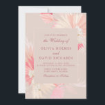 Dusty Roos Tropical Orchid Wedding Invitation Kaart<br><div class="desc">Deze tropische trouwuitnodiging is voor roze liefhebbers. De roze blauwe en stoffige roos kleur van gedroogde palmbladeren, pampasgras en witte orchideeën maken de kaart romantisch. Het boho doopvontpaar geeft een elegante en verfijnde aanraking aan het ontwerp. Het is ideaal voor buitenzomerbruiloften. Vind overeenkomende objecten in het Collectie Tropisch orchidee huwelijk....</div>