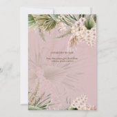 Dusty Roos Tropical Pampas Grass PHOTO Wedding Sav Save The Date (Achterkant)