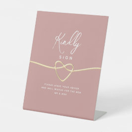 Dusty Roos Trouwadvies en Wensen Reclamebord Met Voetstuk