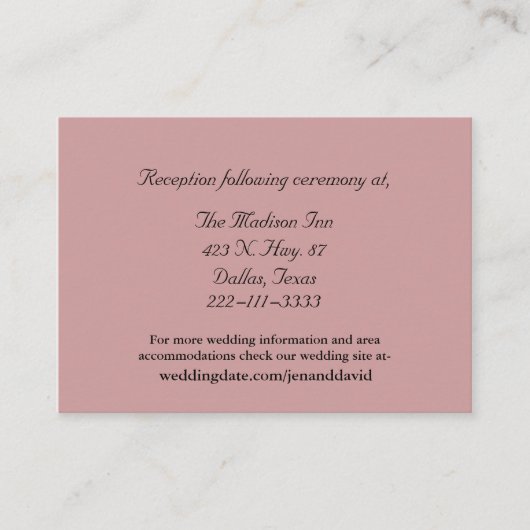 Dusty Roos Trouwbehuizing kaarten (Voorkant)