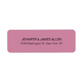 Dusty Roos Unique Creative Clean Style Familienaam Etiket (Voorkant)