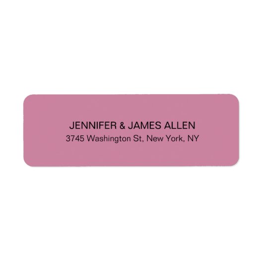 Dusty Roos Unique Creative Clean Style Familienaam Etiket (Voorkant)