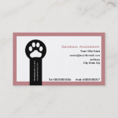 Dusty roos Vet/Veterinary Clinic minimalist Visitekaartje (Achterkant)