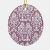 Dusty Roos Victoriaans Damask Keramisch Ornament (Links)
