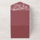 Dusty Roos Vlourish Weddenschap in één uitnodiging (Buitenkant)